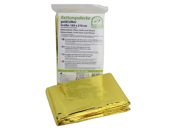 MEDI-INN Izotermická záchranná folie Gold/Silber 160 x 210cm