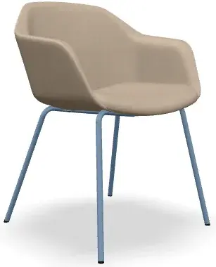 LD SEATING Konferenční křeslo RIVA, RI-03-N15, holubí modř podnož