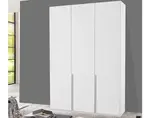 Šatníková skriňa New York D, 135 cm, biela / biely lesk%