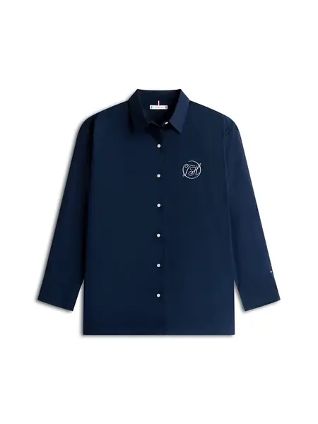 Tommy Hilfiger Curve Blúzka  námornícka modrá