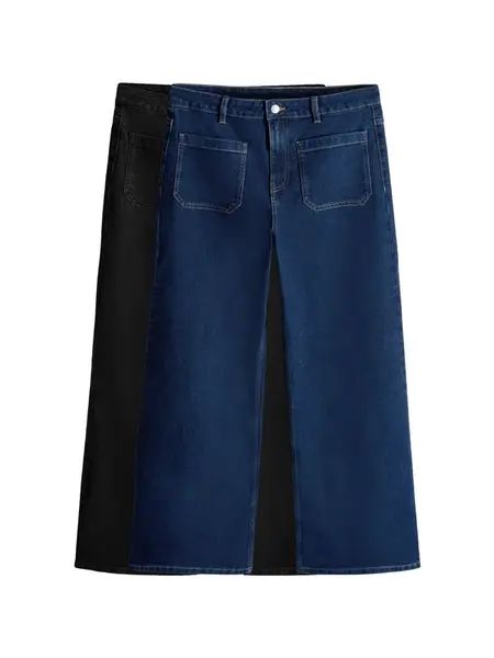 The Set Džínsy  modrá denim / čierny denim