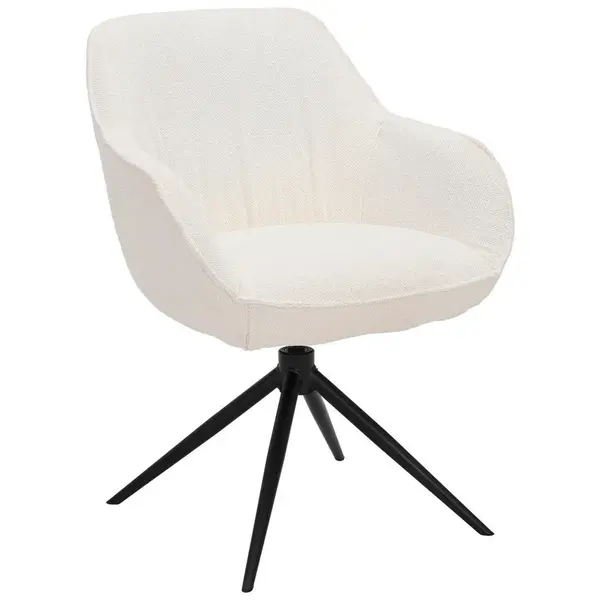 Novel ŽIDLE S PODRUČKAMI, železo, vzhled lnu, krémová