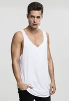 Dlouhý tvar otevřeného okraje Loose Tank bílá