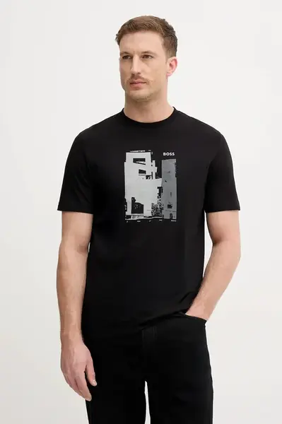 Bavlněné tričko BOSS Orange Te_Imprint