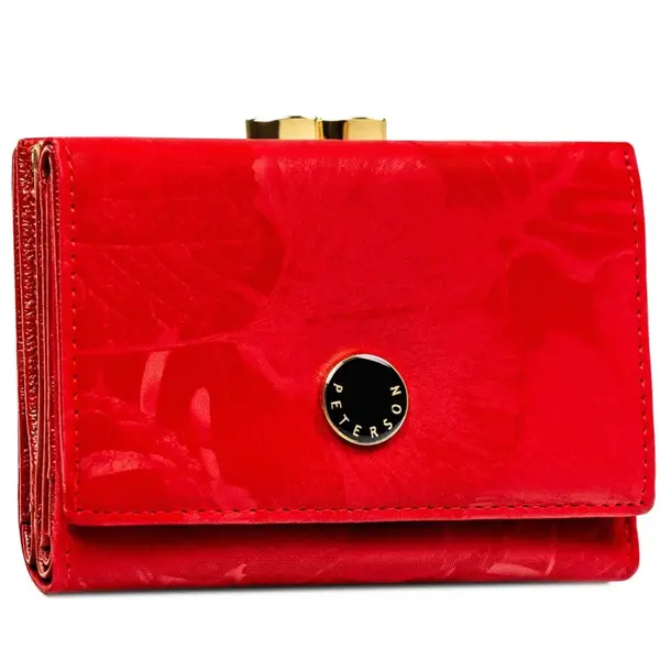 Dámska koženkovo/kožená peňaženka červená - Peterson Keriet