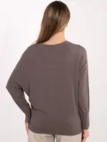 Šedobéžová halenka s dlouhými rukávy