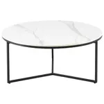 Livetastic KONFERENČNÍ STOLEK, černá, bílá, kov, keramika, 80/80/37 cm