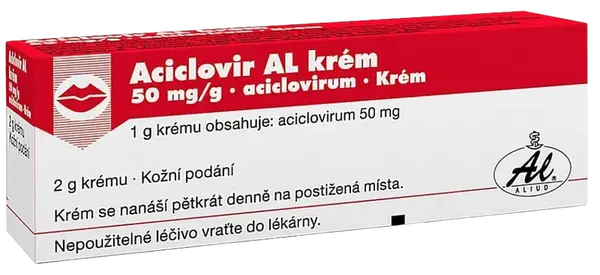 ACICLOVIR AL krém k léčbě oparů na rtech a obličeji 2 g