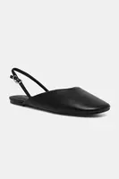 Kožené balerínky Calvin Klein OBLIQUE BALLERINA SLINGBACK LTH