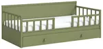 Dětská postel 100x200cm s přistýlkou/zásuvkou habitat - zelená