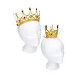 Set karneval - Zlatá/stříbrná koruna 15 x 8 cm