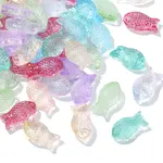 100Pcs Transparent Spray Painted Glass Beads