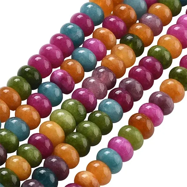 2 Strands Natural White Jade Beads Strands