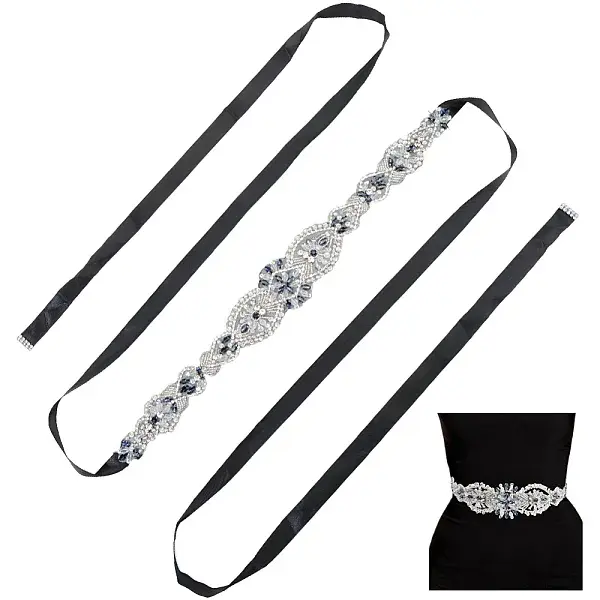 Flower Full Crystal & Montana Rhinestone Handmade Bridal Belts for Wedding Dresses