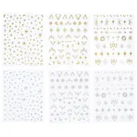 12Pcs 6 Styles Nail Art Stickers Decals