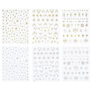 12Pcs 6 Styles Nail Art Stickers Decals