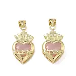 Brass Micro Pave Cubic Zirconia Pendants