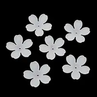 5-Petal Frosted Acrylic Bead Caps