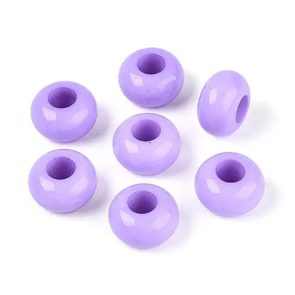 Opaque Acrylic European Large Hole Beads