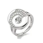 Brass Micro Pave Cubic Zirconia Adjustable Cup Peg Ring Settings