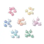 Glass with Brass Pendants