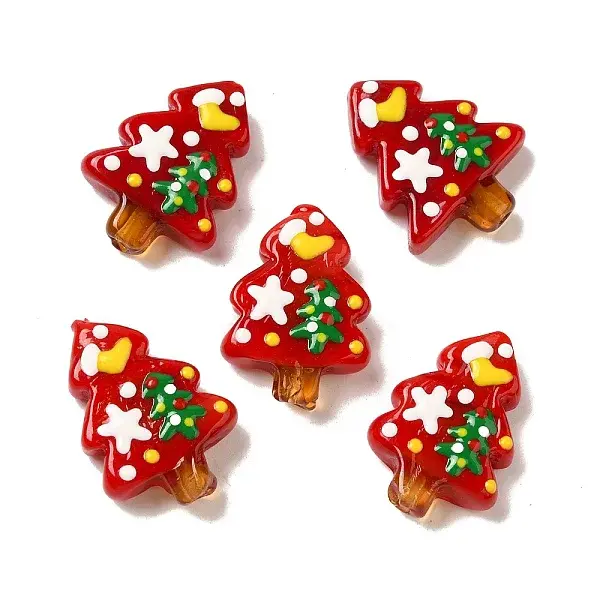 Christmas Theme Handmade Lampwork Beads