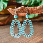 Bohemian Style Alloy Acrylic Dangle Earrings
