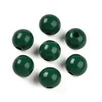 Painted Natural Wood Beads
