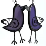 Bird Alloy Resin Dangle Earrings