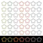 112Pcs 7 Colors Transparent Luminous Acrylic Pendants