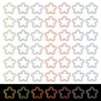 112Pcs 7 Colors Transparent Luminous Acrylic Pendants