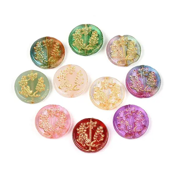 Baking Paint Transparent Glass Beads