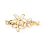 Brass Micro Pave Clear Cubic Zirconia Fold Over Clasps