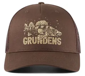 Grundéns kšiltovka king of the lakes trucker brown