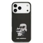 Zadní kryt Karl Lagerfeld IML Aquarelle Karl and Choupette pro Apple iPhone 17 Pro, černá