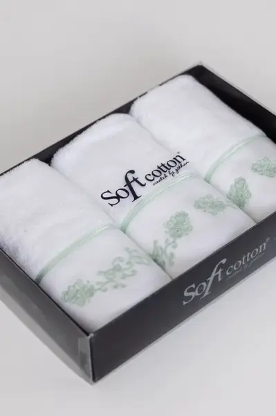 Dárková sada malých ručníků DIARA, 3 ks Mentolová