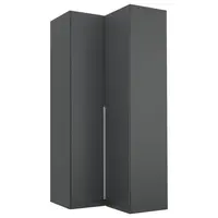 Rauch Möbel ROHOVÁ ŠATNÍ SKŘÍŇ, šedá, 100/229/102 cm