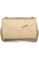 Béžová kabelka cez rameno s retiazkou