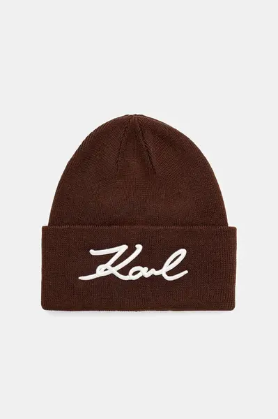 Čepice z vlněné směsi Karl Lagerfeld K/SIGNATURE