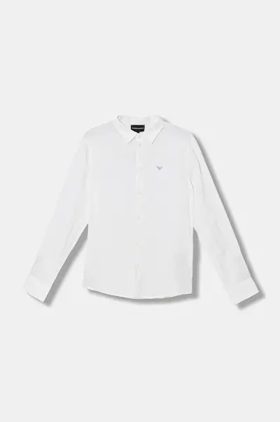 Dětská lněná košile Emporio Armani