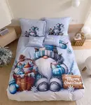 3D Bavlnené obliečky FROSTY GNOME modré + obliečka na vankúšik 40x50 cm zdarma Rozmer obliečky: 70 x 90 cm | 140 x 200 cm