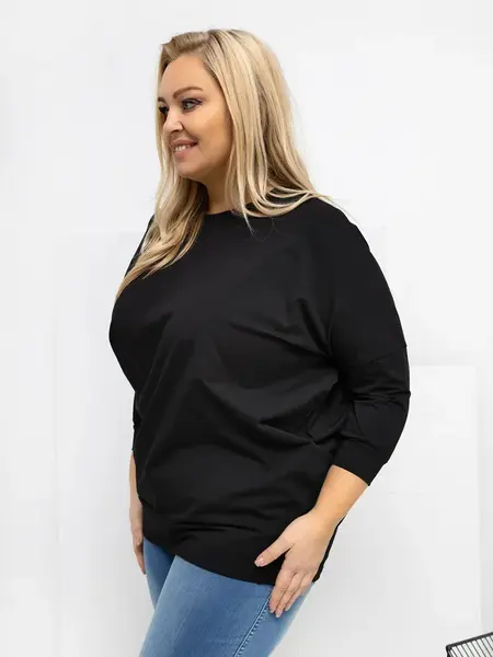 Černá plus size halenka