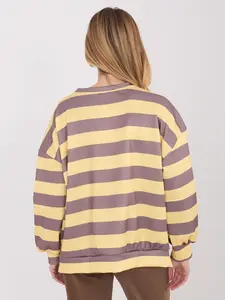Pruhovaná mikina žluto-hnědá