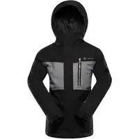 ALPINE PRO COMEDO Dětská lyžařská bunda, černá, velikost 128-134