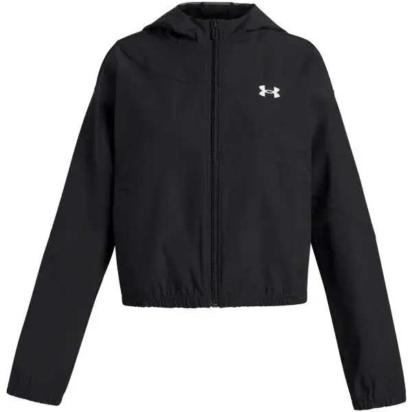 Under Armour RIVAL WOVEN Dívčí lehká bunda, černá, velikost XL