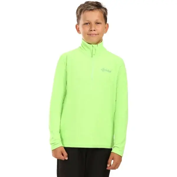 KILPI ALMERI Dětská fleecová mikina, světle zelená, velikost