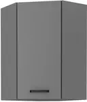 Horní rohová skříňka Nessa 60x60 GN-90 1F (45°) Barva korpusu: Antracit, Barva dvířek: Antracit