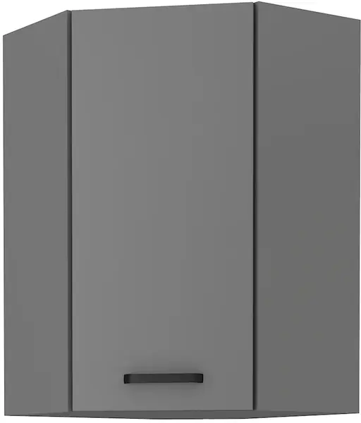 Horní rohová skříňka Nessa 60x60 GN-90 1F (45°) Barva korpusu: Antracit, Barva dvířek: Antracit