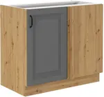 Spodní rohová skříňka Stilo 105 DN 1F Barva korpusu: Dub artisan, Barva dvířek: Dust Grey