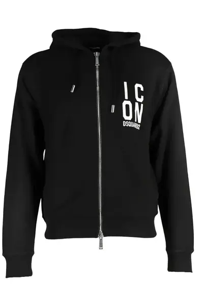 Čierna mikina Dsquared2 s kapucňou